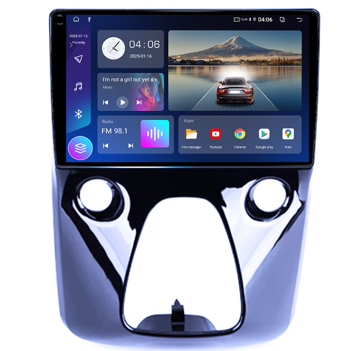 Navigatie dedicata Aygo 2012-2020, 4GB RAM 64GB ROM, Quad Core, Display 10" QLED 1K, Carplay, Android 14,Suport Camere AHD [2]