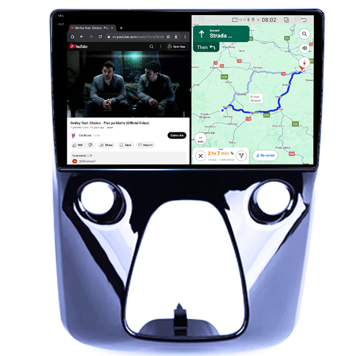 Navigatie dedicata Aygo 2012-2020, 4GB RAM 64GB ROM, Quad Core, Display 10" QLED 1K, Carplay, Android 14,Suport Camere AHD [4]
