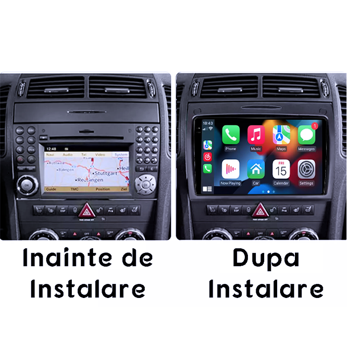 Navigatie dedicata BENZ SLK 2006-2010, 4GB RAM 64GB ROM, Procesor Qualcomm Octacore, Android 14, Rezolutie 2K, Display QLED 9", DSP, Carplay&Android Auto, SIM 4G [7]