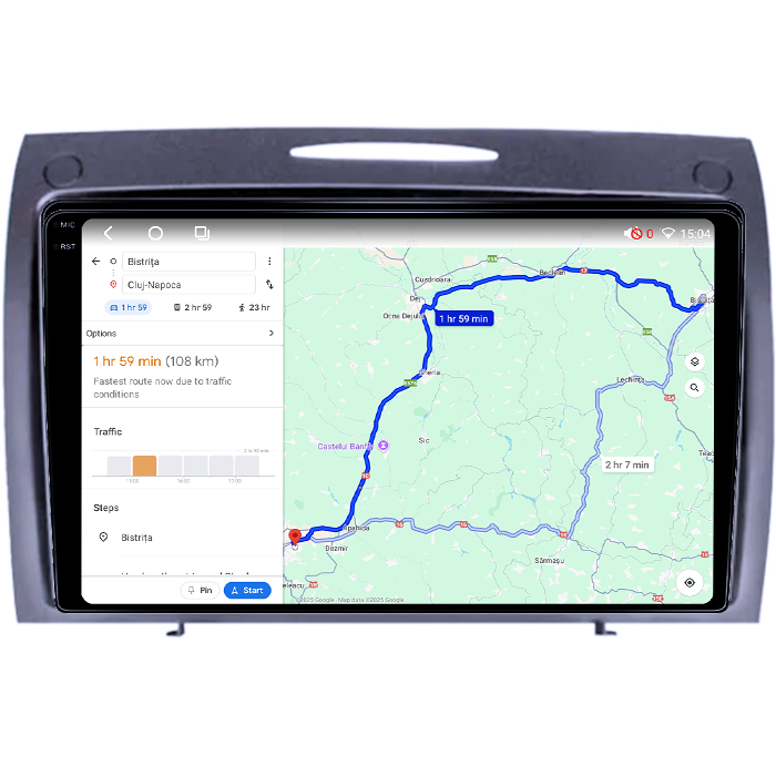 Navigatie dedicata BENZ SLK 2006-2010, 4GB RAM 64GB ROM, Procesor Qualcomm Octacore, Android 14, Rezolutie 2K, Display QLED 9", DSP, Carplay&Android Auto, SIM 4G [5]