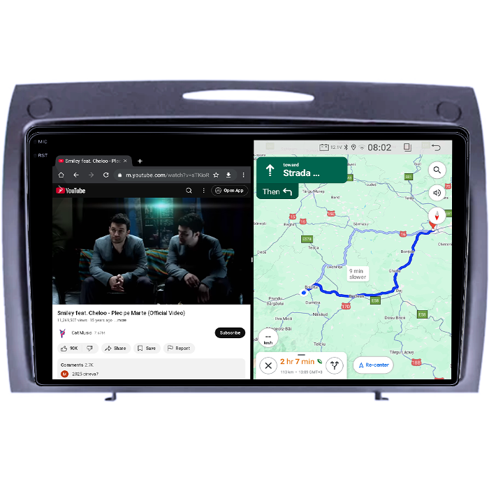 Navigatie dedicata BENZ SLK 2006-2010, 4GB RAM 64GB ROM, Quad Core, Display 9" QLED 1K, Carplay, Android 14, Bluetooth, Magazin Play, Suport Camere AHD [5]