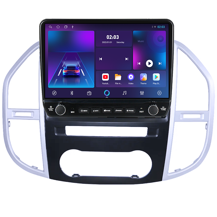 Navigatie dedicata Benz Vito 3 2014-2020 Tesla cu butoane rotative model 2024, 4GB RAM 64GB ROM, Procesor Quadcore, Android 14, Display QLED 10", DSP, Carplay&Android Auto [6]