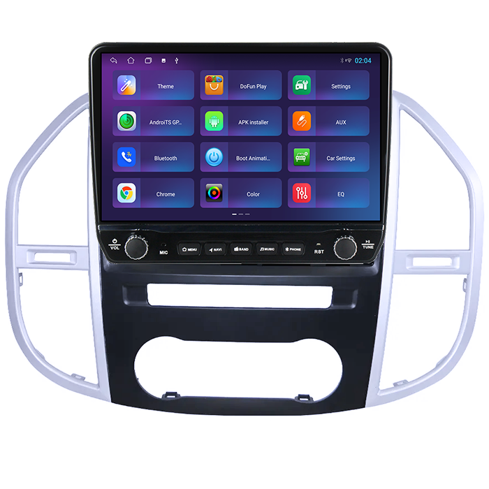 Navigatie dedicata Benz Vito 3 2014-2020 Tesla cu butoane rotative model 2024, 4GB RAM 64GB ROM, Procesor Quadcore, Android 14, Display QLED 10", DSP, Carplay&Android Auto [4]