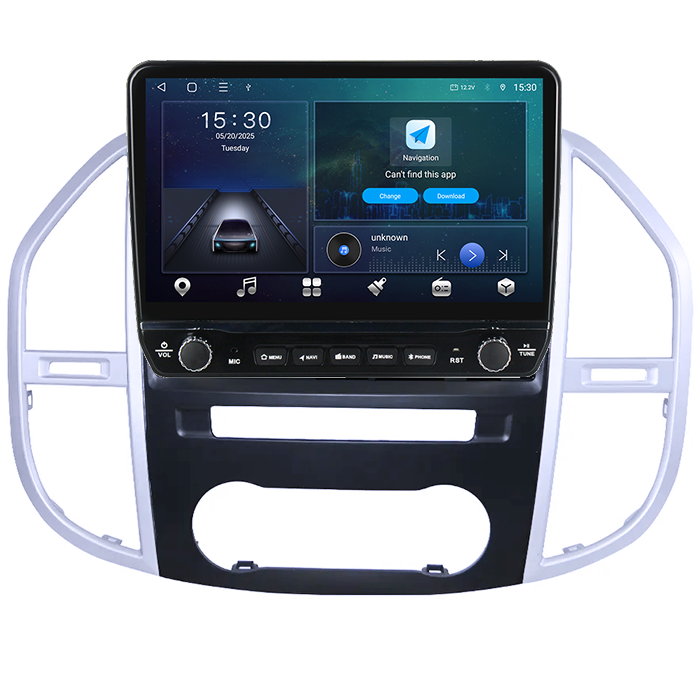 Navigatie dedicata Benz Vito 3 2014-2020 Tesla cu butoane rotative model 2024, 4GB RAM 64GB ROM, Procesor Quadcore, Android 14, Display QLED 10", DSP, Carplay&Android Auto [7]