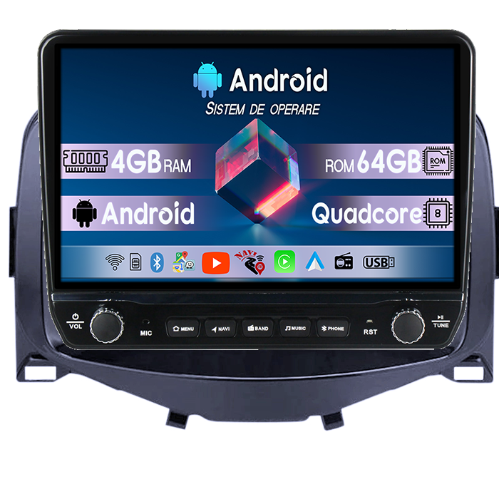 Navigatie dedicata C1 2016 Tesla cu butoane rotative model 2024, 4GB RAM 64GB ROM, Procesor Quadcore, Android 14, Display QLED 10", DSP, Carplay&Android Auto [1]