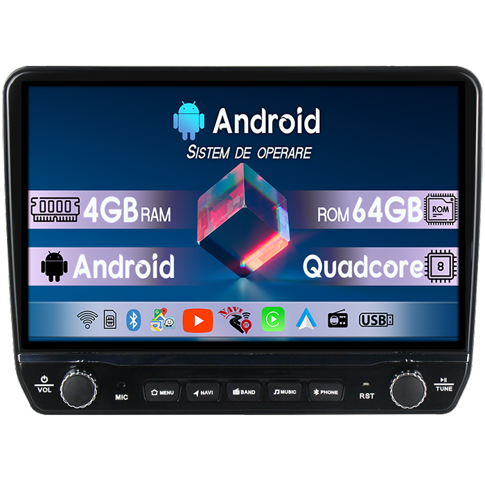 Navigatie dedicata Berlingo 2008-2019 Tesla cu butoane rotative model 2024, 4GB RAM 64GB ROM, Procesor Quadcore, Android 14, Display QLED 10", DSP, Carplay&Android Auto [1]