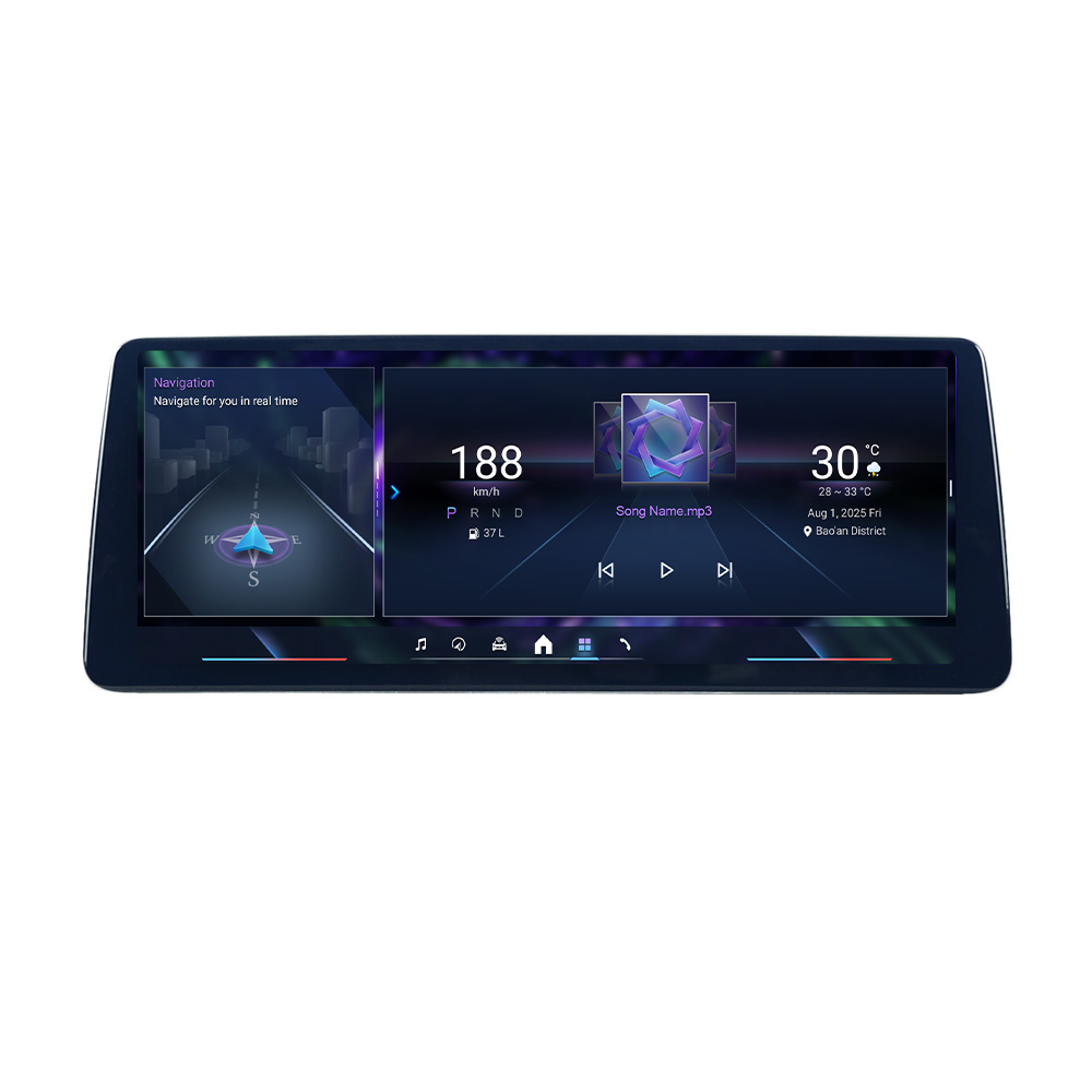 Navigatie dedicata BMW E60/90 I-DRIVE(fara navigatie), 8GB RAM 64GB ROM, Procesor Qualcomm Octacore, Android, Rezolutie 2K, Display QLED 12.3", DSP, Carplay&Android Auto [3]
