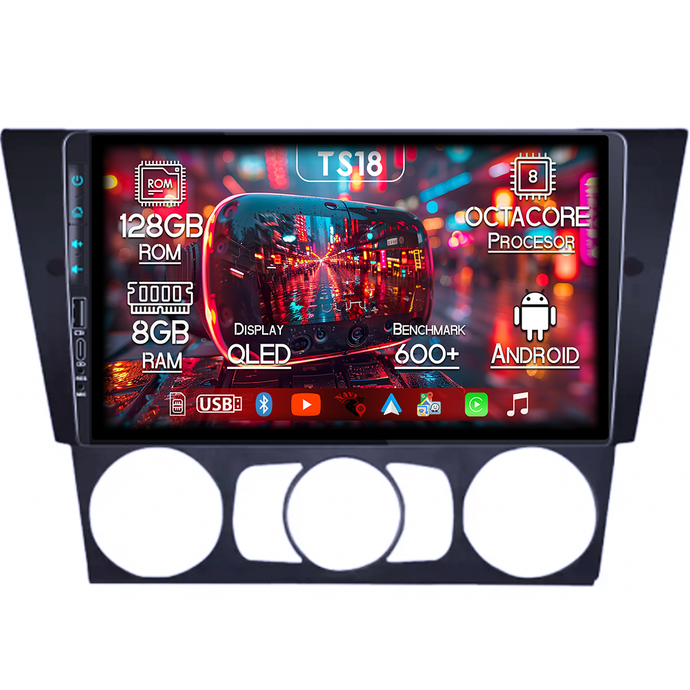 Navigatie dedicata BMW E81 2007-2013, USB&Butoane fizice frontale, Platforma TS18, 9 Inch, 8GB RAM 128GB ROM, Octacore, Android 14, Android Auto&Carplay [1]