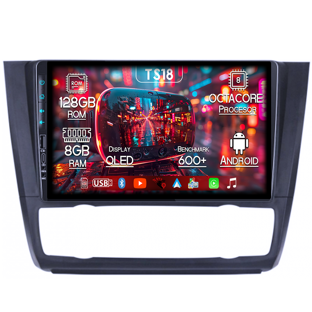 Navigatie dedicata BMW Seria 1 E81/E87 2007-2013, USB&Butoane fizice frontale, Platforma TS18, 9 Inch, 8GB RAM 128GB ROM, Octacore, Android 14, Android Auto&Carplay [1]