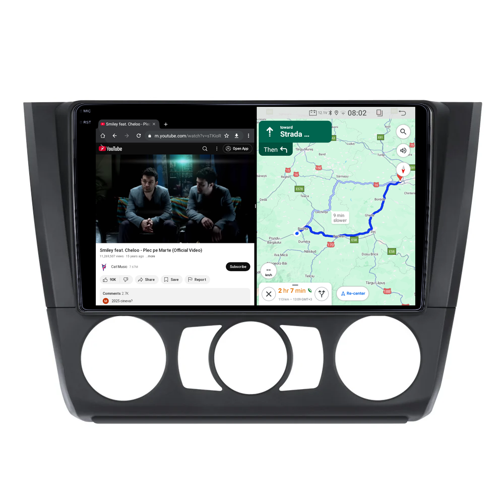 Navigatie dedicata BMW Seria 1 E81/E87 AC 2007-2013, 4GB RAM 64GB ROM, Quadcore, Android 14, Display QLED  9", DSP, Carplay&Android Auto, Suport camere AHD [4]