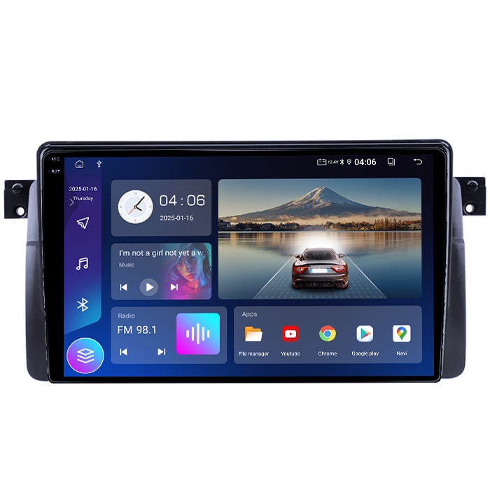 Navigatie dedicata BMW SERIA 3 E46 1999-2006, 4GB RAM 64GB ROM, Quadcore, Android 14, Display QLED 1K 9", DSP, Carplay&Android Auto, Suport camere AHD [2]