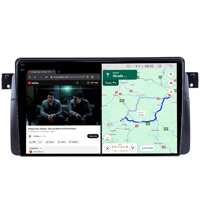 Navigatie dedicata BMW SERIA 3 E46 1999-2006, 4GB RAM 64GB ROM, Quadcore, Android 14, Display QLED 1K 9", DSP, Carplay&Android Auto, Suport camere AHD [5]