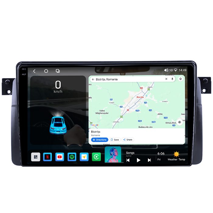 Navigatie dedicata BMW Seria 3 E46 1999-2006, 4GB RAM 64GB ROM, Octacore, Android 14, Display QLED 1K 9", Carplay&Android Auto, SIM 4G, Ventilator Activ [2]
