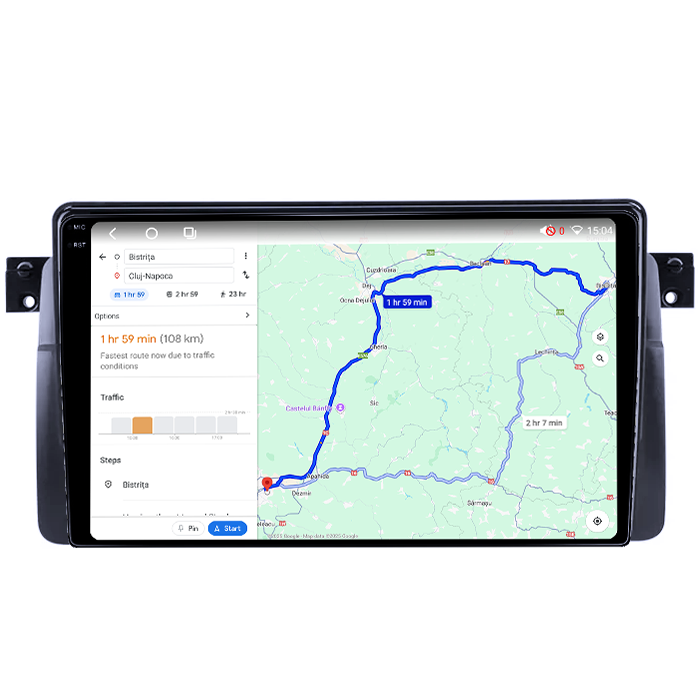 Navigatie dedicata BMW Seria 3 E46 1999-2006, 4GB RAM 64GB ROM, Octacore, Android 14, Display QLED 1K 9", Carplay&Android Auto, SIM 4G, Ventilator Activ [5]