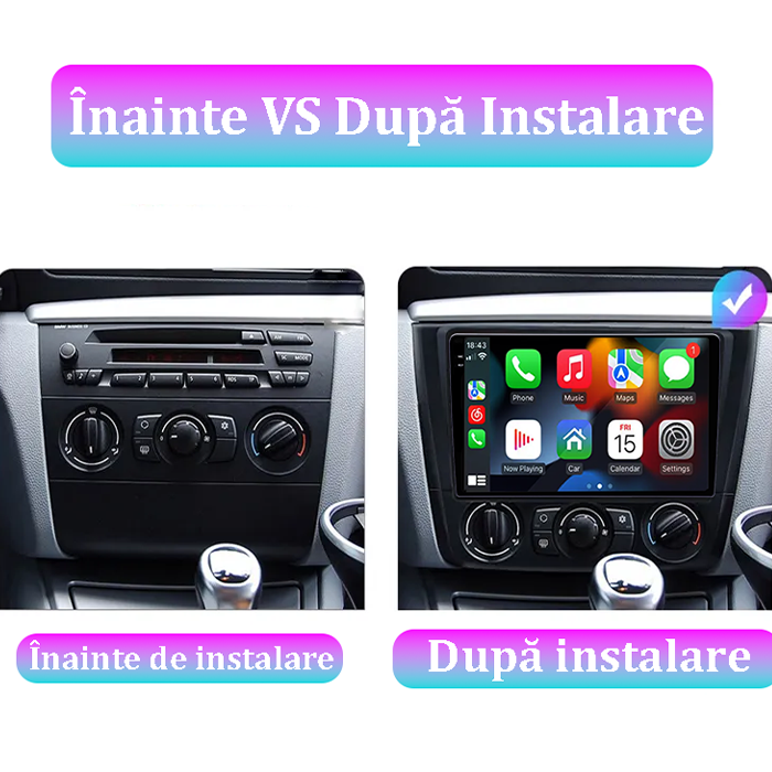 Navigatie dedicata BMW Seria 3 E90, E91 2005-2012, 4GB RAM 64GB ROM, Procesor Qualcomm Octacore, Android 14, Rezolutie 2K, Display QLED 9", DSP, Carplay&Android Auto, SIM 4G [7]
