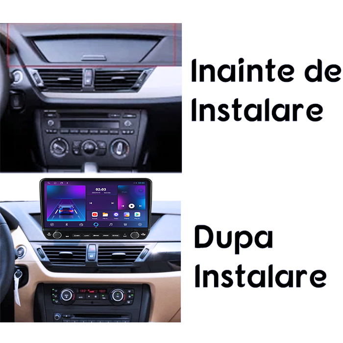 Navigatie dedicata BMW X1 2009-2012 Tesla cu butoane rotative model 2024, 4GB RAM 64GB ROM, Procesor Quadcore, Android 14, Display QLED 10", DSP, Carplay&Android Auto [7]