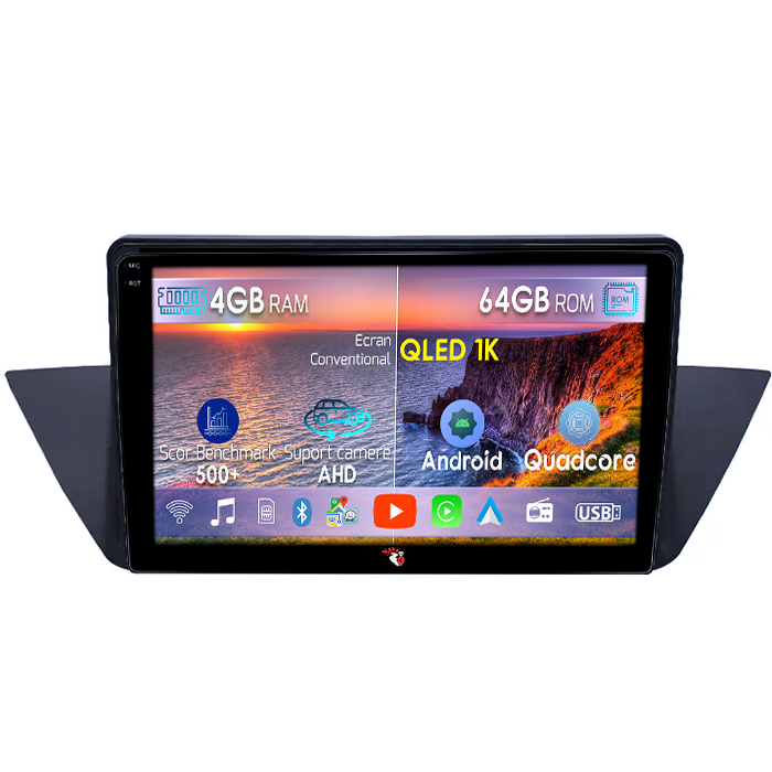 Navigatie dedicata BMW X1 E84 2009-2015, 4GB RAM 64GB ROM, Octacore, Android 14, Display QLED 1K 9", Carplay&Android Auto, SIM 4G, Ventilator Activ [1]