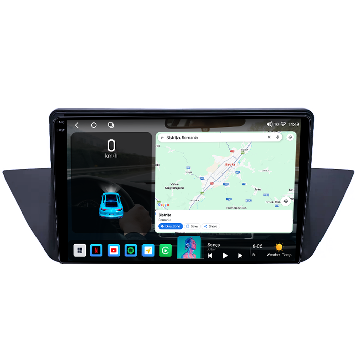 Navigatie dedicata BMW X1 E84 2009-2015, 4GB RAM 64GB ROM, Octacore, Android 14, Display QLED 1K 9", Carplay&Android Auto, SIM 4G, Ventilator Activ [3]