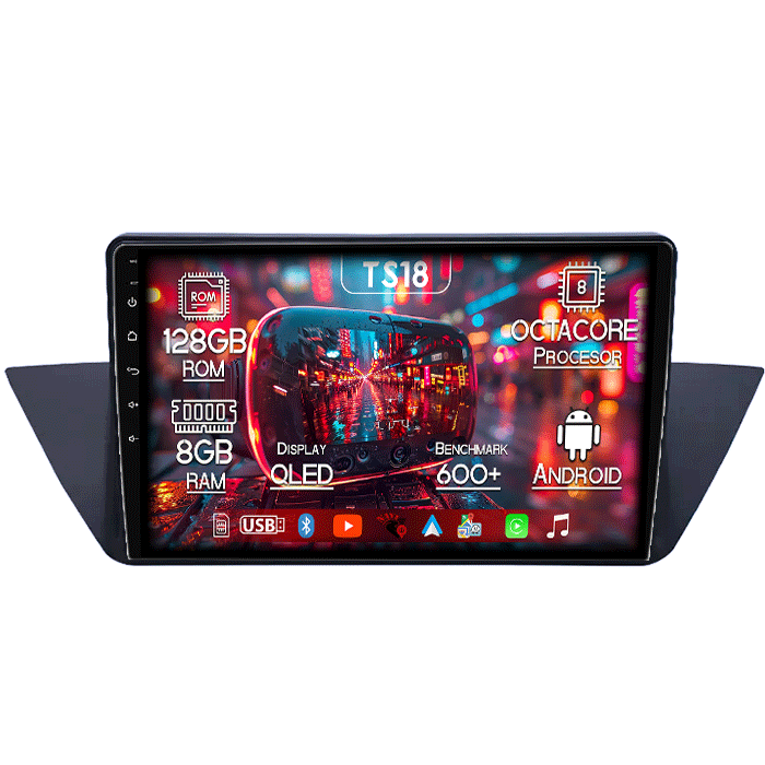 Navigatie dedicata BMW X1 E84 2009-2015, 8GB RAM 128GB ROM, Octacore, Platforma TS18, Android 13, Display QLED 9”, Suporta camera 360º, DSP, Carplay&Android Auto, SIM 4G, Ventilator Activ [1]