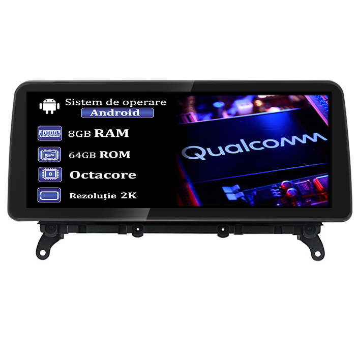 Navigatie dedicata BMW X1/X2/X3/X5/X6&Seria 1/3/4/5/6 2010-2013, 8GB RAM 64GB ROM, Procesor Qualcomm Octacore, Android 14, Rezolutie 2K, Display QLED 12.3", DSP, Carplay&Android Auto, SIM 4G [1]