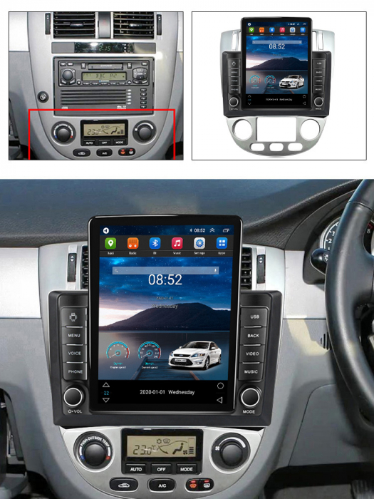 Navigatie dedicata Buick Excelle 2004-2013 ,Tesla Style, ANDROID 13,Carplay&Android Auto, 10 inch , 8+128GB, Internet, Aplicatii, Waze, GPS [4]