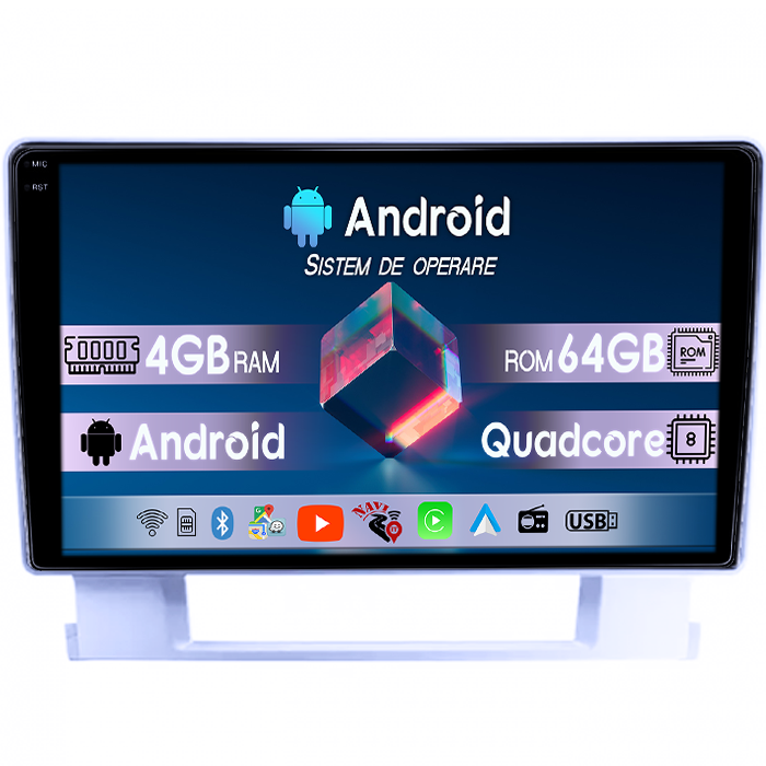 Navigatie dedicata Buick Excelle 2010-2014, 4GB RAM 64GB ROM, Quadcore, Android 14, Display QLED 1K 9", DSP, Carplay&Android Auto, Suport camere AHD [1]