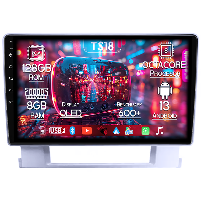 Navigatie dedicata Buick Excelle 2010-2014, 8GB RAM 128GB ROM, Octacore, Platforma TS18, Android 13, Display QLED 9”, Suporta camera 360º, DSP, Carplay&Android Auto, SIM 4G, Ventilator Activ [1]