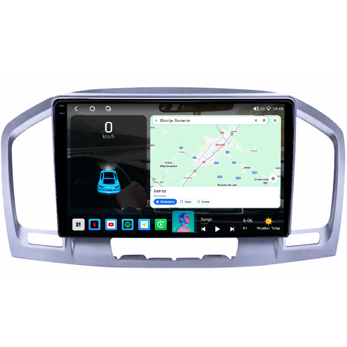Navigatie dedicata Buick Regal 2009-2013, 4GB RAM 64GB ROM, Octacore, Android 14, Display QLED 1K 9", Carplay&Android Auto, SIM 4G, Ventilator Activ [2]