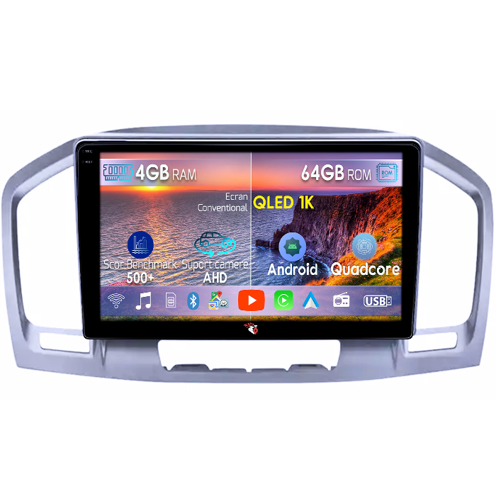 Navigatie dedicata Buick Regal 2009-2013, 4GB RAM 64GB ROM, Octacore, Android 14, Display QLED 1K 9", Carplay&Android Auto, SIM 4G, Ventilator Activ [1]