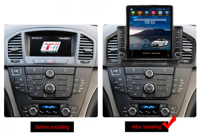 Navigatie dedicata Buick Regal 2009 - 2013 ,Tesla Style, ANDROID 13,Carplay&Android Auto, 10 inch , 8+128GB, Internet, Aplicatii, Waze, GPS [3]