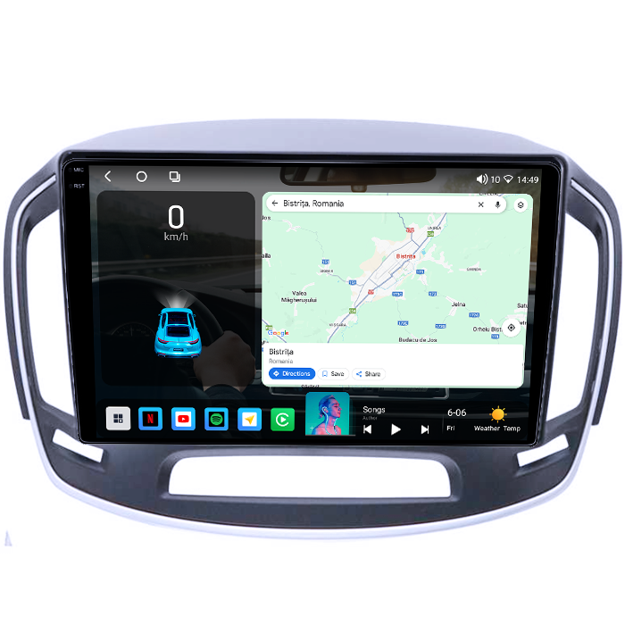 Navigatie dedicata Buick Regal 2014+, 4GB RAM 64GB ROM, Octacore, Android 14, Display QLED 1K 10", Carplay&Android Auto, SIM 4G, Ventilator Activ [2]