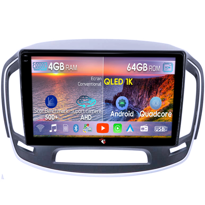 Navigatie dedicata Buick Regal 2014+, 4GB RAM 64GB ROM, Octacore, Android 14, Display QLED 1K 10", Carplay&Android Auto, SIM 4G, Ventilator Activ [1]