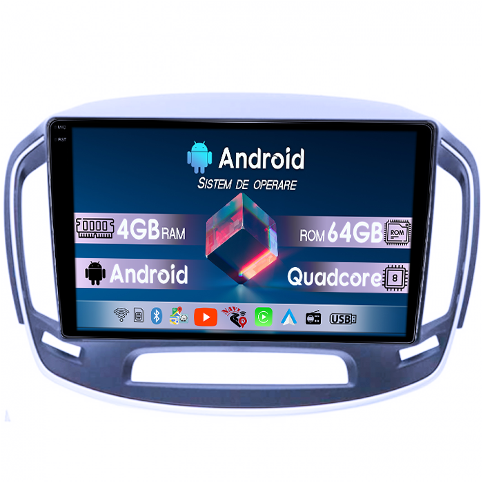 Navigatie dedicata Buick Regal 2014, 4GB RAM 64GB ROM, Quadcore, Android 14, Display QLED 1K 10", DSP, Carplay&Android Auto, Suport camere AHD [1]