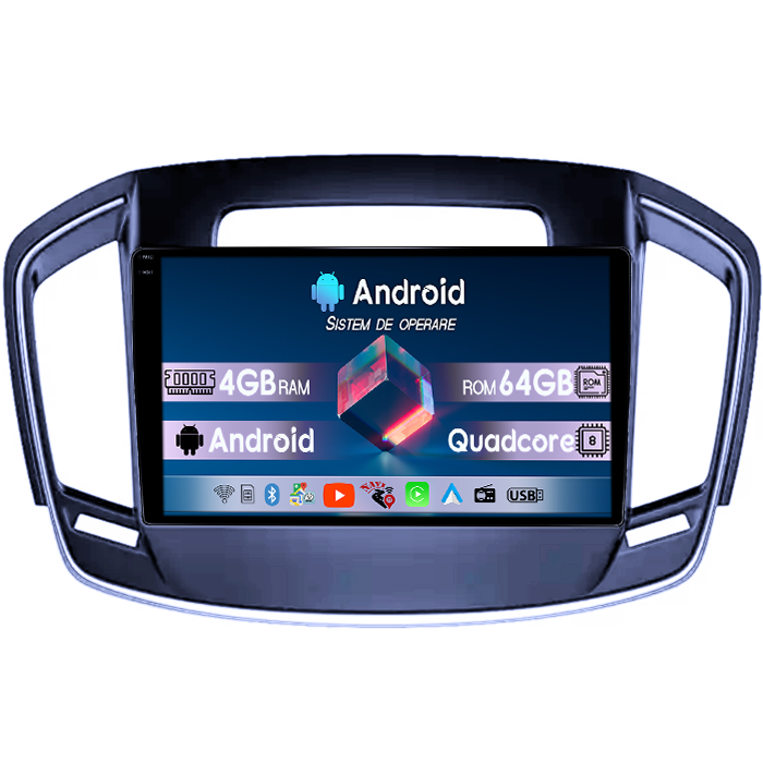 Navigatie dedicata Buick Regal 2014, 4GB RAM 64GB ROM, Quadcore, Android 14, Display QLED 1K 9", DSP, Carplay&Android Auto, Suport camere AHD [1]