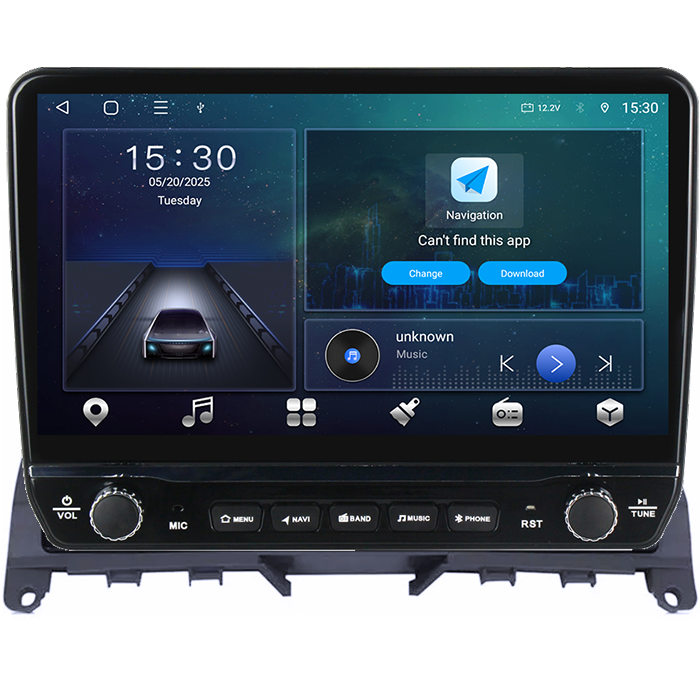 Navigatie dedicata C-Class 3 W204 2006-2011 Tesla cu butoane rotative model 2024, 4GB RAM 64GB ROM, Procesor Quadcore, Android 14, Display QLED 10", DSP, Carplay&Android Auto [7]