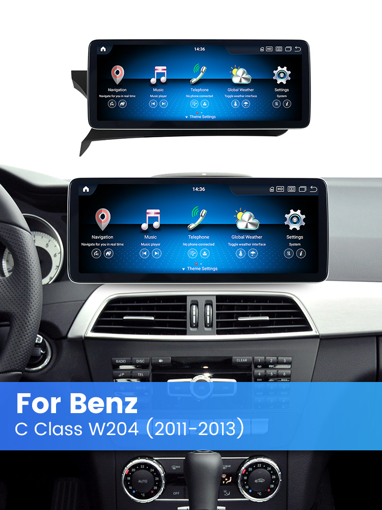 Navigatie dedicata C-Class W204 2011 - 2014, 8GB RAM 256GB ROM, Procesor Qualcomm Octacore, Android 14, Rezolutie 2K, Display QLED 10.25", DSP, Carplay&Android Auto, SIM 4G [3]