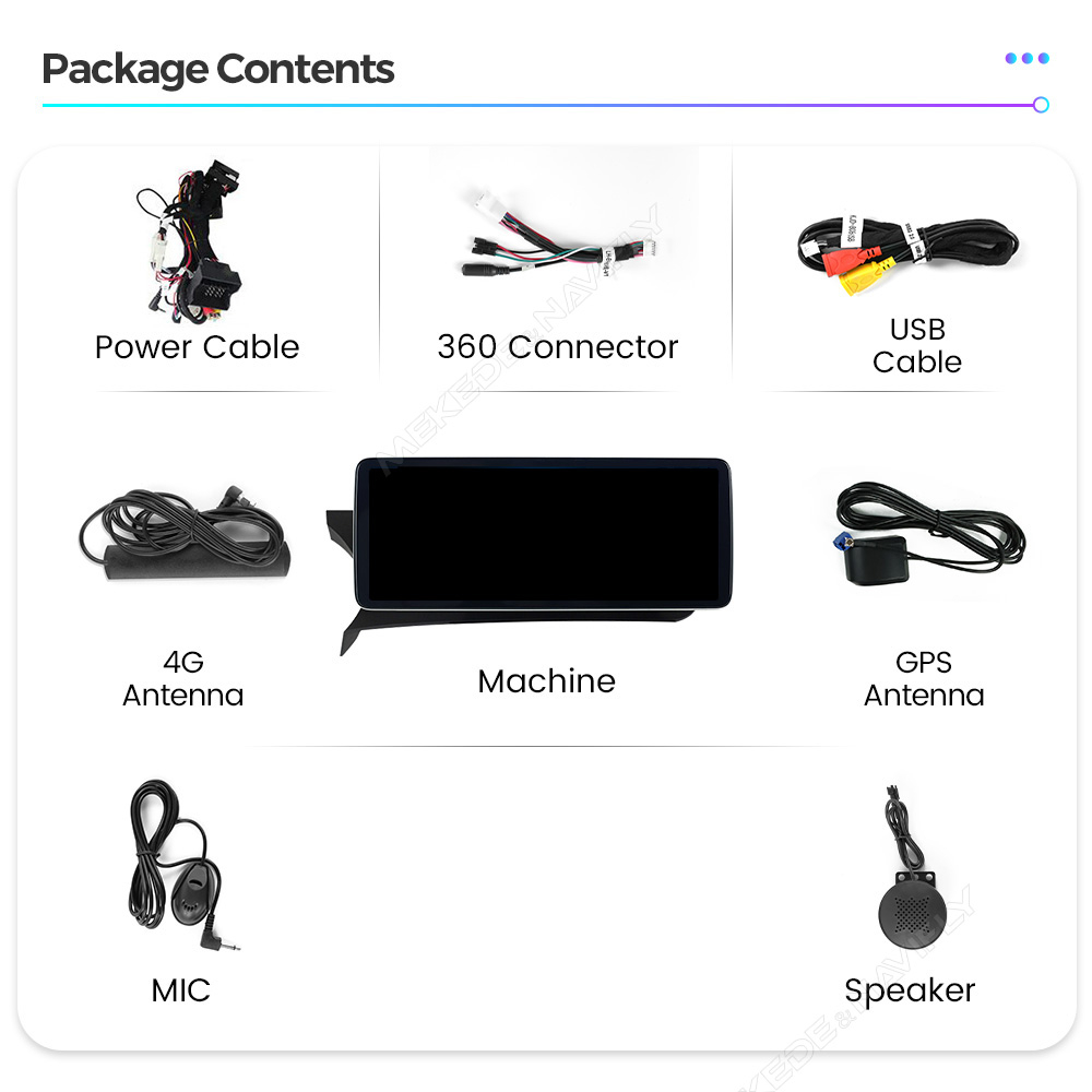 Navigatie dedicata C-Class W204 2011 - 2014, 8GB RAM 256GB ROM, Procesor Qualcomm Octacore, Android 14, Rezolutie 2K, Display QLED 10.25", DSP, Carplay&Android Auto, SIM 4G [2]