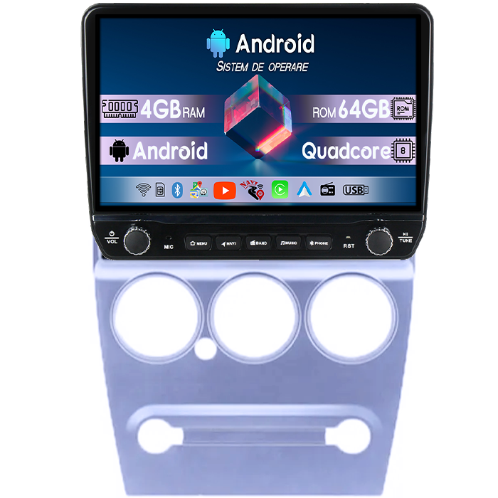 Navigatie dedicata Citroen C-Elysee 2008-2013 Tesla cu butoane rotative model 2024, 4GB RAM 64GB ROM, Procesor Quadcore, Android 14, Display QLED 10", DSP, Carplay&Android Auto [1]