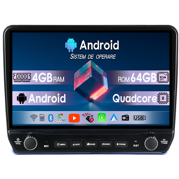 Navigatie dedicata C5 2008-2017 Tesla cu butoane rotative model 2024, 4GB RAM 64GB ROM, Procesor Quadcore, Android 14, Display QLED 10", DSP, Carplay&Android Auto [1]