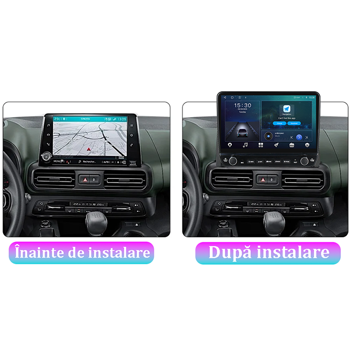 Navigatie dedicata Berlingo 2018-2020 Tesla cu butoane rotative model 2024, 4GB RAM 64GB ROM, Procesor Quadcore, Android 14, Display QLED 10", DSP, Carplay&Android Auto [6]