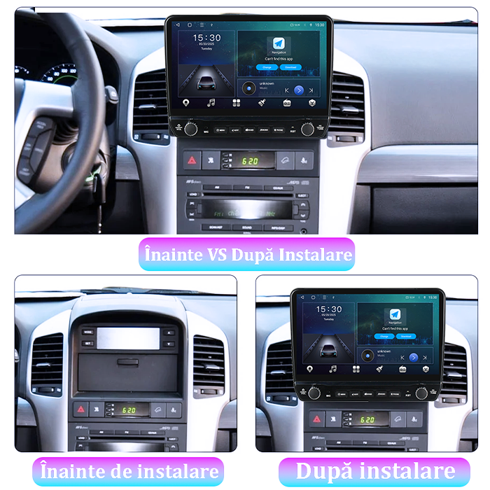Navigatie dedicata Captiva 2008-2012 Tesla cu butoane rotative model 2024, 4GB RAM 64GB ROM, Procesor Quadcore, Android 14, Display QLED 10", DSP, Carplay&Android Auto [7]