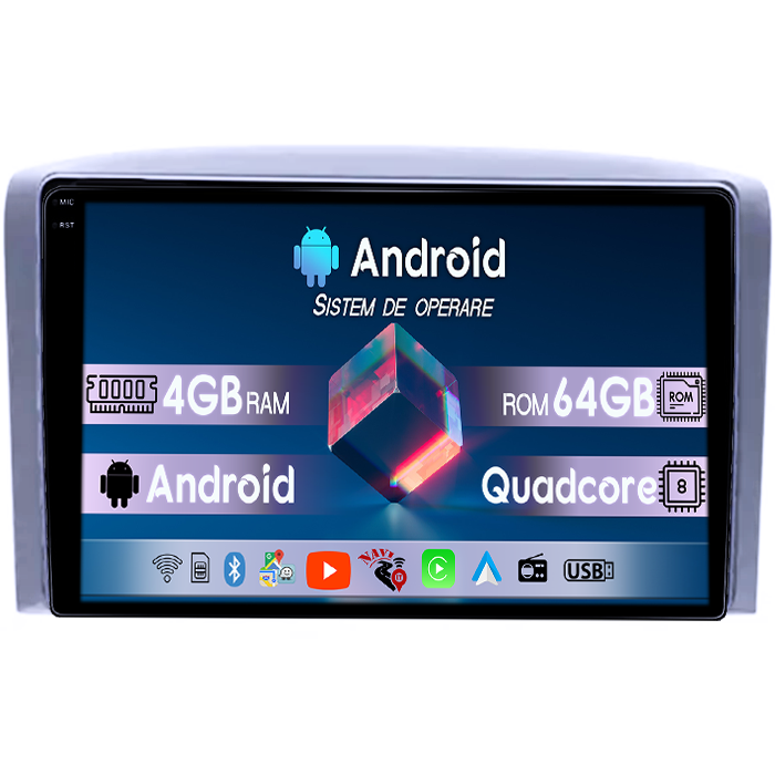 Navigatie dedicata Chevrolet 2006/Lova/Captiva/Centra/Aveo/Epica, 4GB RAM 64GB ROM, Quadcore, Android 14, Display QLED 1K 9", DSP, Carplay&Android Auto, Suport camere AHD [1]