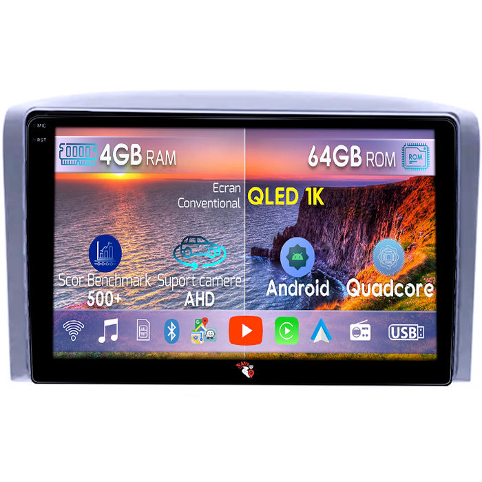Navigatie dedicata Chevrolet 2006/Lova/Captiva/Centra/Aveo/Epica, 4GB RAM 64GB ROM, Octacore, Android 14, Display QLED 1K 9", Carplay&Android Auto, SIM 4G, Ventilator Activ [1]