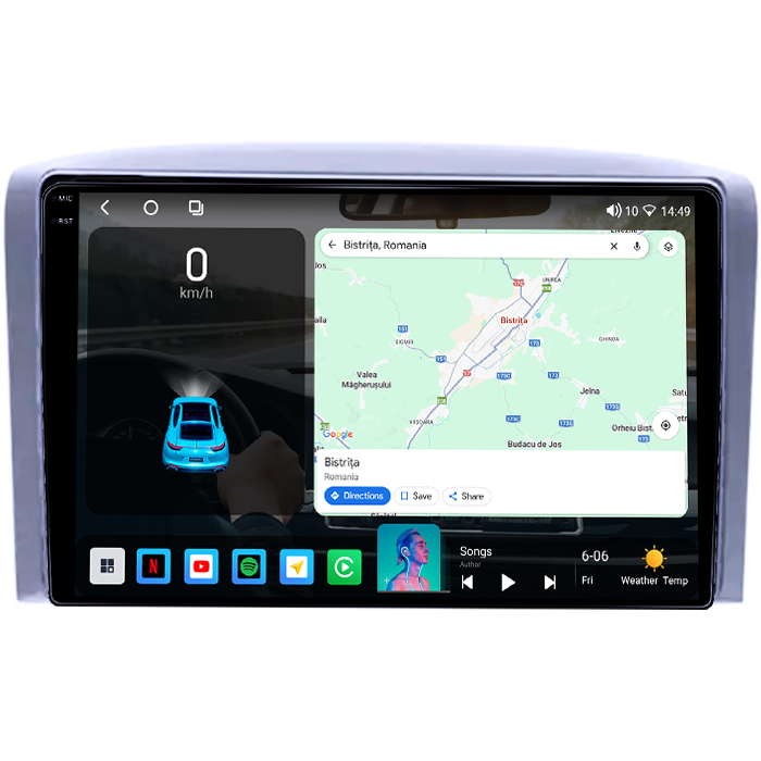 Navigatie dedicata Chevrolet 2006/Lova/Captiva/Centra/Aveo/Epica, 4GB RAM 64GB ROM, Octacore, Android 14, Display QLED 1K 9", Carplay&Android Auto, SIM 4G, Ventilator Activ [2]