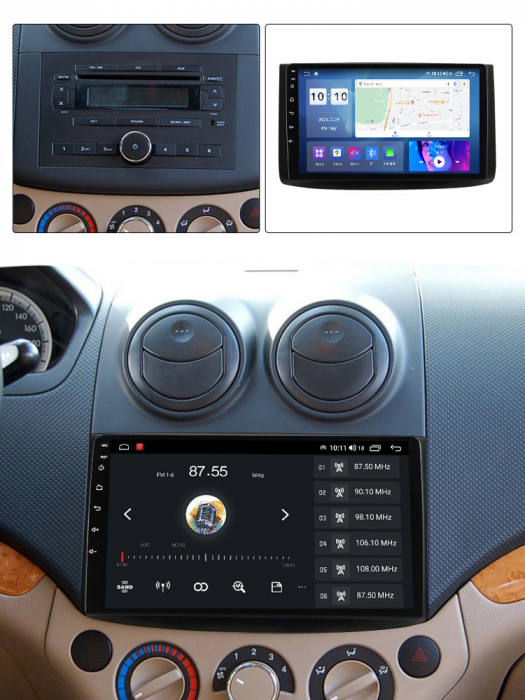 (Resigilata) Navigatie dedicata Chevrolet Aveo 2006-2012, 2 GB RAM 32 ROM, Android 13, Display 9",Carplay, Android Auto, Internet, Youtube , Waze , Wi Fi , Usb , Bluetooth , Mirrorlink [5]