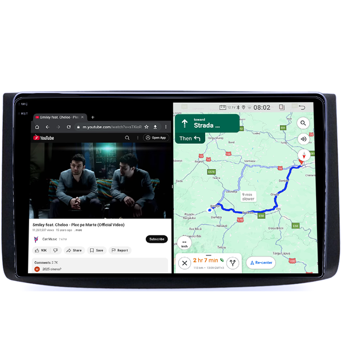Navigatie dedicata Chevrolet Aveo 2006-2012, 4GB RAM 64GB ROM, Quadcore, Android 14, Display QLED  9", DSP, Carplay&Android Auto, Suport camere AHD [4]