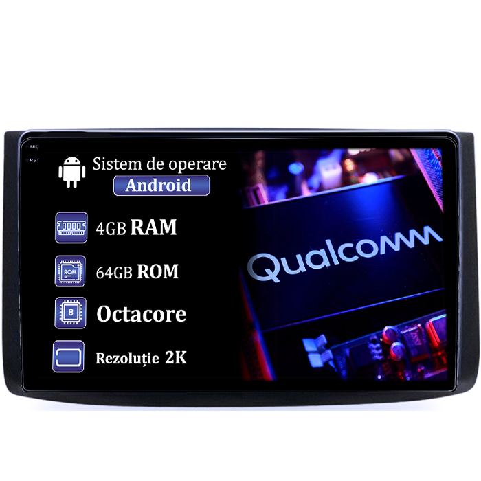 Navigatie dedicata Chevrolet Aveo 2006-2012, 4GB RAM 64GB ROM, Procesor Qualcomm Octacore, Android 14, Rezolutie 2K, Display QLED 9", DSP, Carplay&Android Auto, SIM 4G [1]