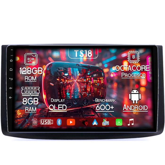 Navigatie dedicata Chevrolet Aveo 2006-2012, 8GB RAM 128GB ROM, Octacore, Platforma TS18, Android 13, Display QLED 9”, Suporta camera 360º, DSP, Carplay&Android Auto, SIM 4G, Ventilator Activ [1]