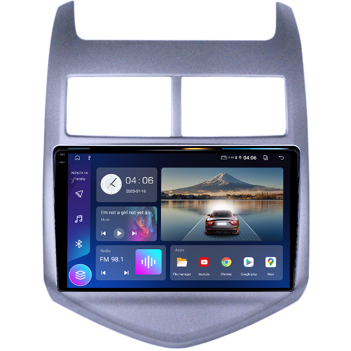Navigatie dedicata Chevrolet Aveo 2010-2015, 4GB RAM 64GB ROM, Quadcore, Android 14, Display QLED 1K 9", DSP, Carplay&Android Auto, Suport camere AHD [2]