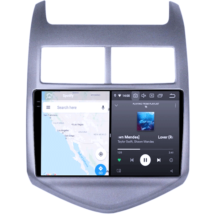 Navigatie dedicata Chevrolet Aveo 2011-2015, 12GB RAM 256GB ROM, Android 13, Rezolutie 2K, Display QLED, 9", DSP, Carplay, Android Auto, Internet, Youtube, Waze, Wi Fi, USB [3]
